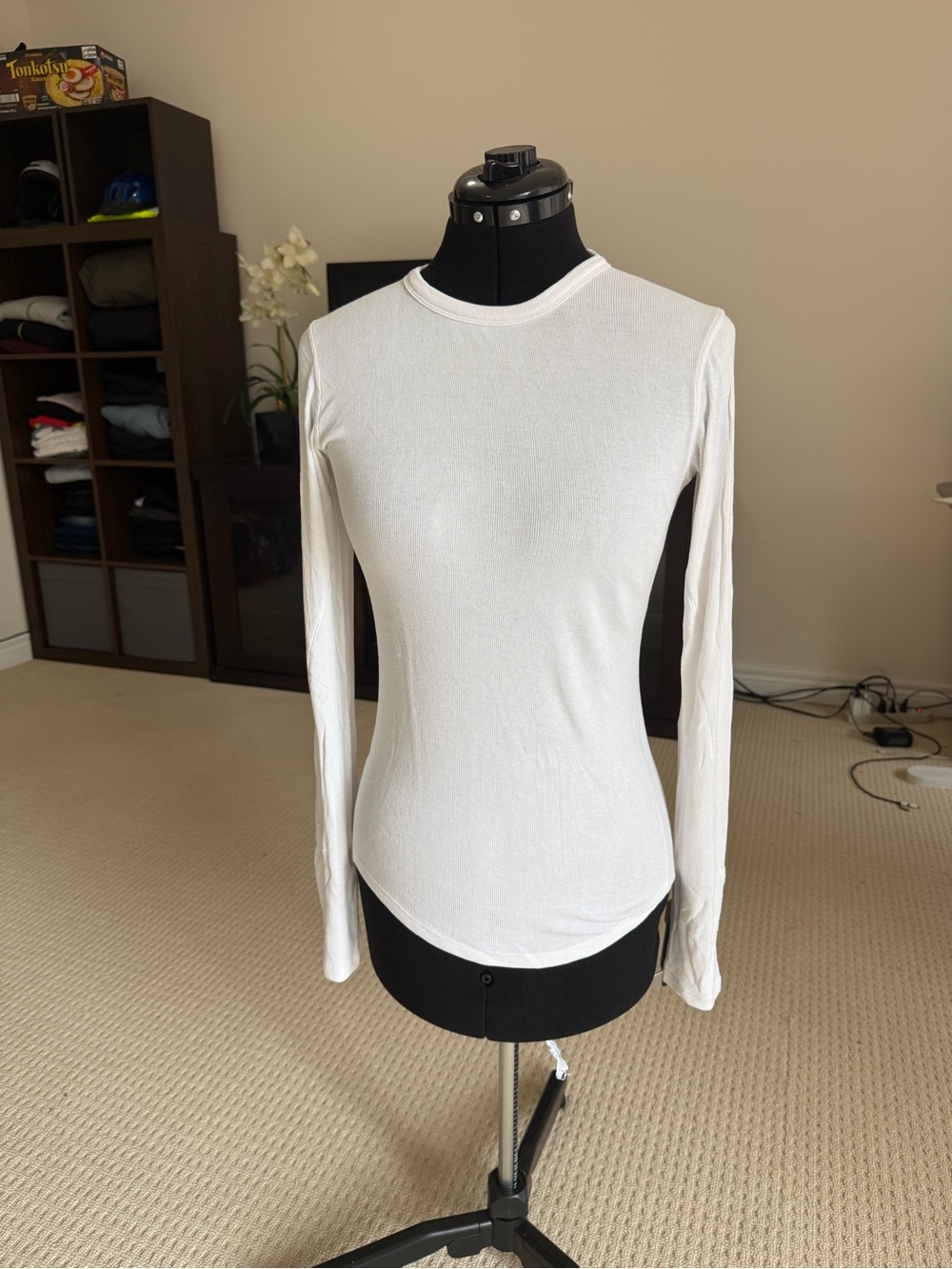 lululemon Hold Tight Ribbed Modal Long Sleeve Tee White 6